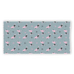 Poodle And Crown Pattern Print Beach Towel
