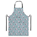 Poodle And Crown Pattern Print Bib Apron With Pocket
