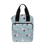 Poodle And Crown Pattern Print Bible Tote Bag