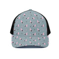 Poodle And Crown Pattern Print Black Mesh Trucker Hat