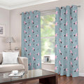 Poodle And Crown Pattern Print Dimout Grommet Curtains