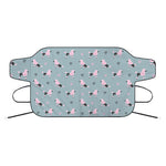 Poodle And Crown Pattern Print Car Windshield Snow Cover