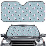 Poodle And Crown Pattern Print Car Windshield Sun Shade