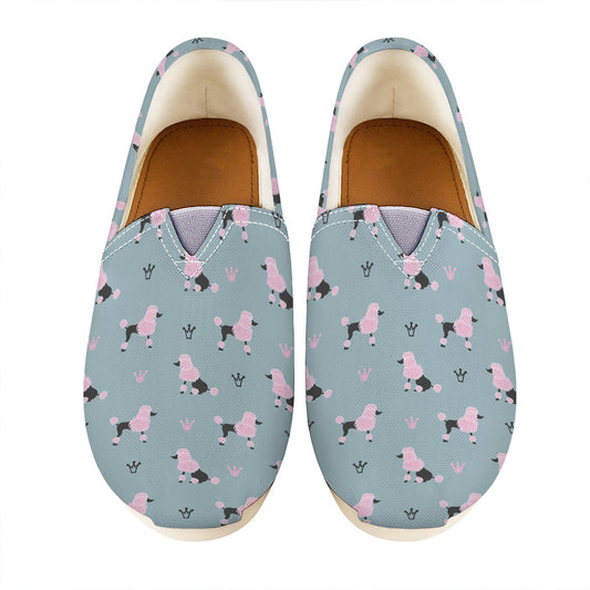 Poodle And Crown Pattern Print Casual Shoes
