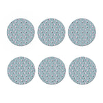 Poodle And Crown Pattern Print Coaster Set