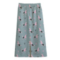 Poodle And Crown Pattern Print Cotton Front Slit Maxi Skirt