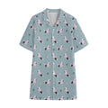 Poodle And Crown Pattern Print Cotton Hawaiian Shirt