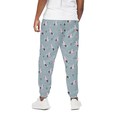 Poodle And Crown Pattern Print Cotton Pants