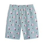 Poodle And Crown Pattern Print Cotton Shorts