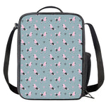 Poodle And Crown Pattern Print Crossbody Lunch Bag