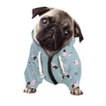 Poodle And Crown Pattern Print Dog Zip Up Hoodie