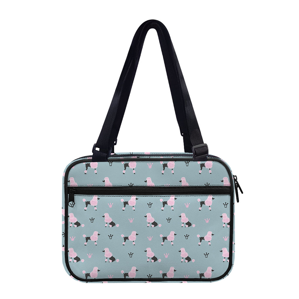 Poodle And Crown Pattern Print Double Strap Bible Bag