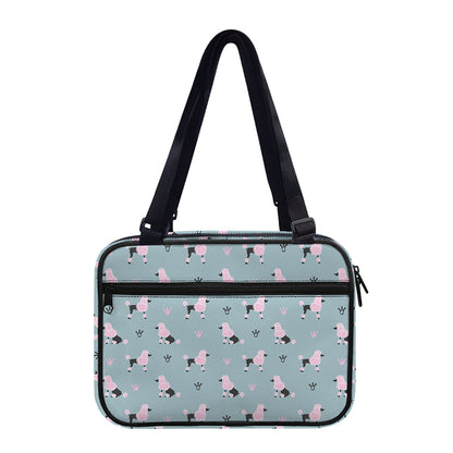 Poodle And Crown Pattern Print Double Strap Bible Bag