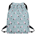 Poodle And Crown Pattern Print Drawstring Backpack