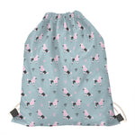 Poodle And Crown Pattern Print Drawstring Bag