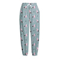 Poodle And Crown Pattern Print Fleece Lined Knit Pants