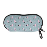 Poodle And Crown Pattern Print Glasses Case