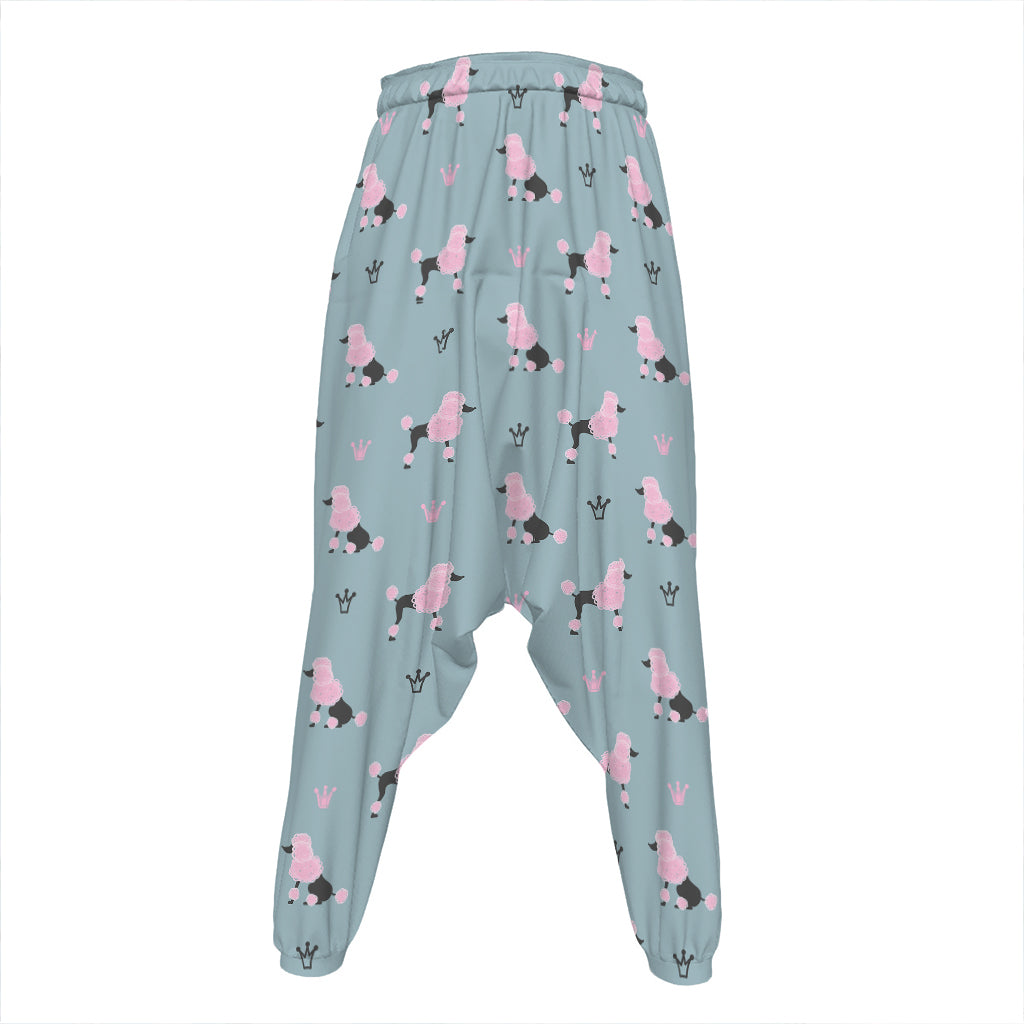 Poodle And Crown Pattern Print Hammer Pants