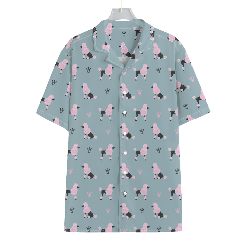 Poodle And Crown Pattern Print Hawaiian Shirt