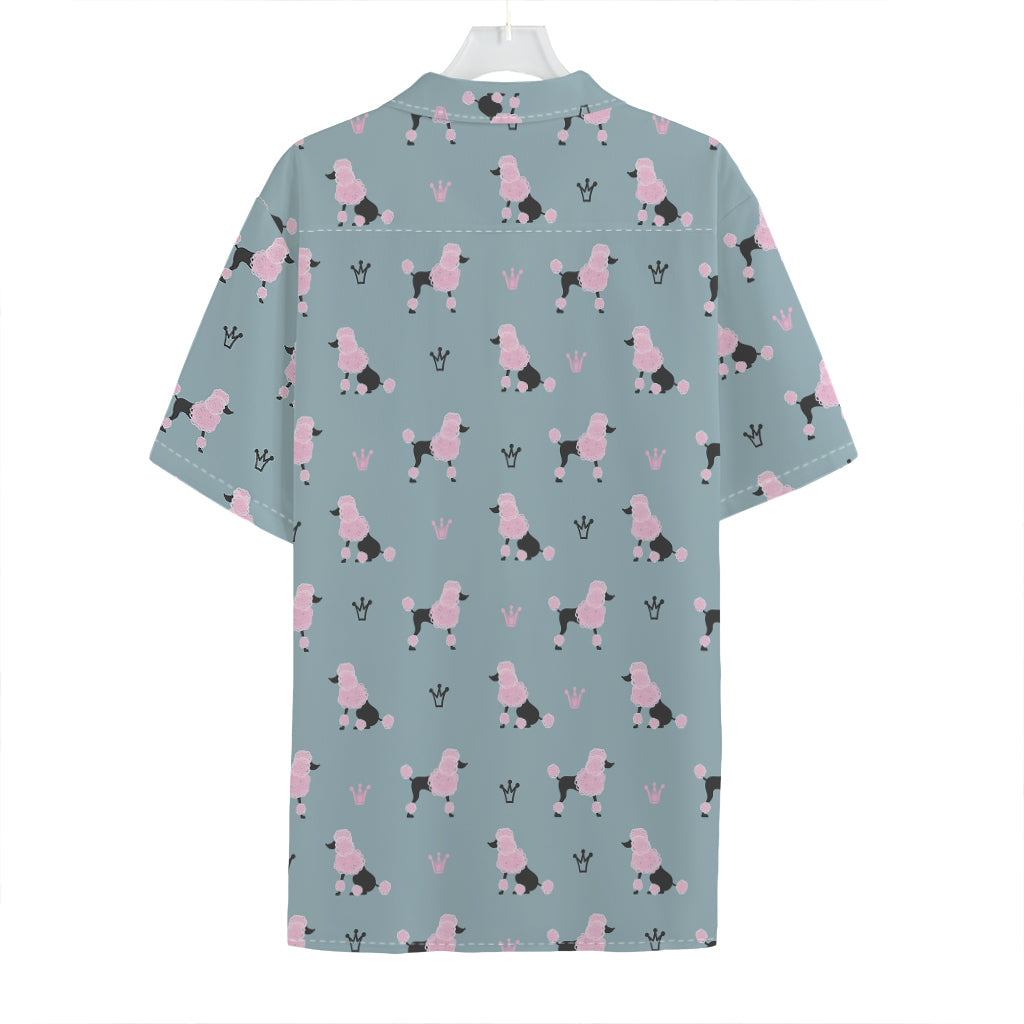Poodle And Crown Pattern Print Hawaiian Shirt