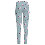 Poodle And Crown Pattern Print High-Waisted Pocket Leggings