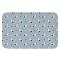Poodle And Crown Pattern Print Indoor Door Mat