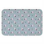 Poodle And Crown Pattern Print Indoor Door Mat