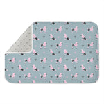 Poodle And Crown Pattern Print Indoor Door Mat