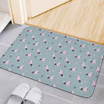 Poodle And Crown Pattern Print Indoor Door Mat