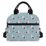 Poodle And Crown Pattern Print Insulated Lunch Bag