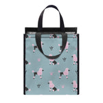 Poodle And Crown Pattern Print Insulated Lunch Tote