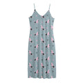Poodle And Crown Pattern Print Jersey Midi Cami Dress