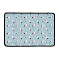Poodle And Crown Pattern Print Kitchen Mat