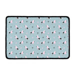 Poodle And Crown Pattern Print Kitchen Mat