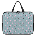 Poodle And Crown Pattern Print Laptop Sleeve With Handle