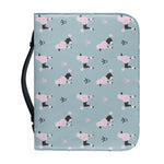Poodle And Crown Pattern Print Leather Bible Cover
