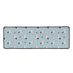 Poodle And Crown Pattern Print Long Kitchen Mat