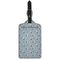 Poodle And Crown Pattern Print Luggage Tag