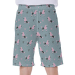 Poodle And Crown Pattern Print Men's Beach Shorts