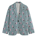 Poodle And Crown Pattern Print Men's Blazer