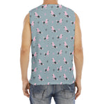 Poodle And Crown Pattern Print Men's Fitness Tank Top