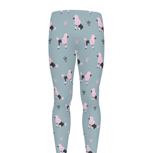 Poodle And Crown Pattern Print Men's leggings