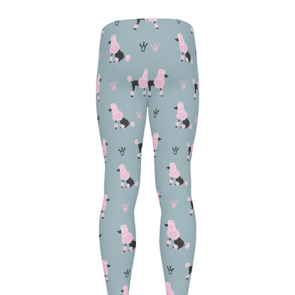 Poodle And Crown Pattern Print Men's leggings