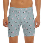 Poodle And Crown Pattern Print Men's Long Boxer Briefs