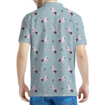 Poodle And Crown Pattern Print Men's Polo Shirt