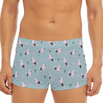 Poodle And Crown Pattern Print Men's Short Boxer Briefs
