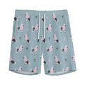 Poodle And Crown Pattern Print Men's Athletic Shorts