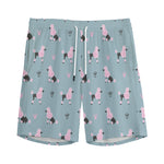 Poodle And Crown Pattern Print Men's Sports Shorts