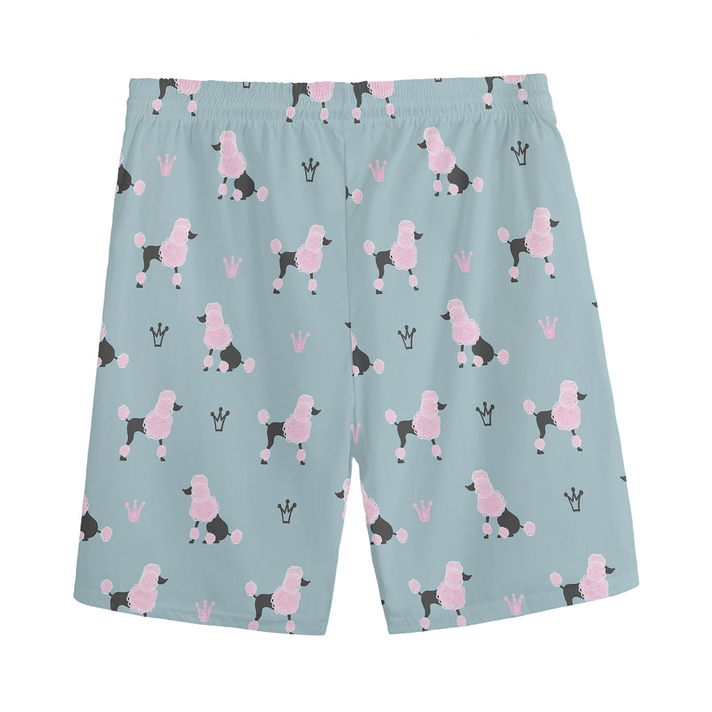 Poodle And Crown Pattern Print Men's Sports Shorts