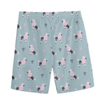 Poodle And Crown Pattern Print Men's Sports Shorts